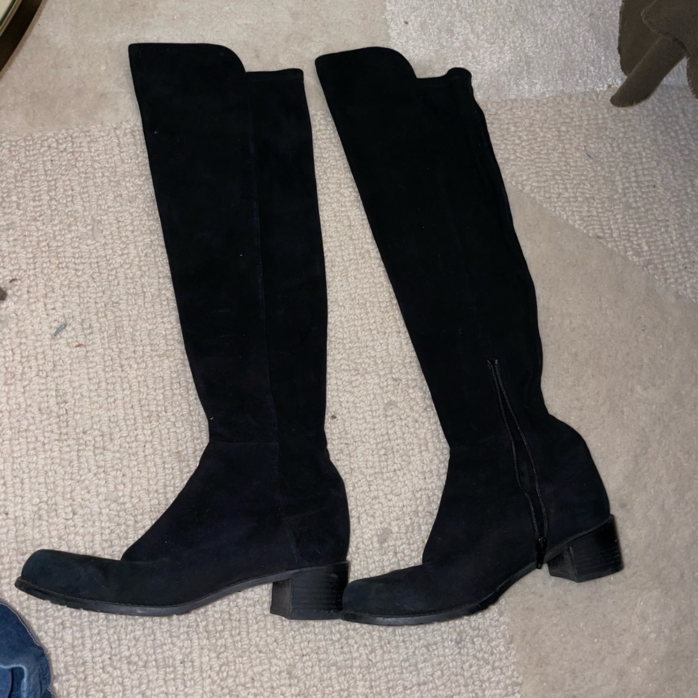 Stuart Weitzman over the knee, black suede boots